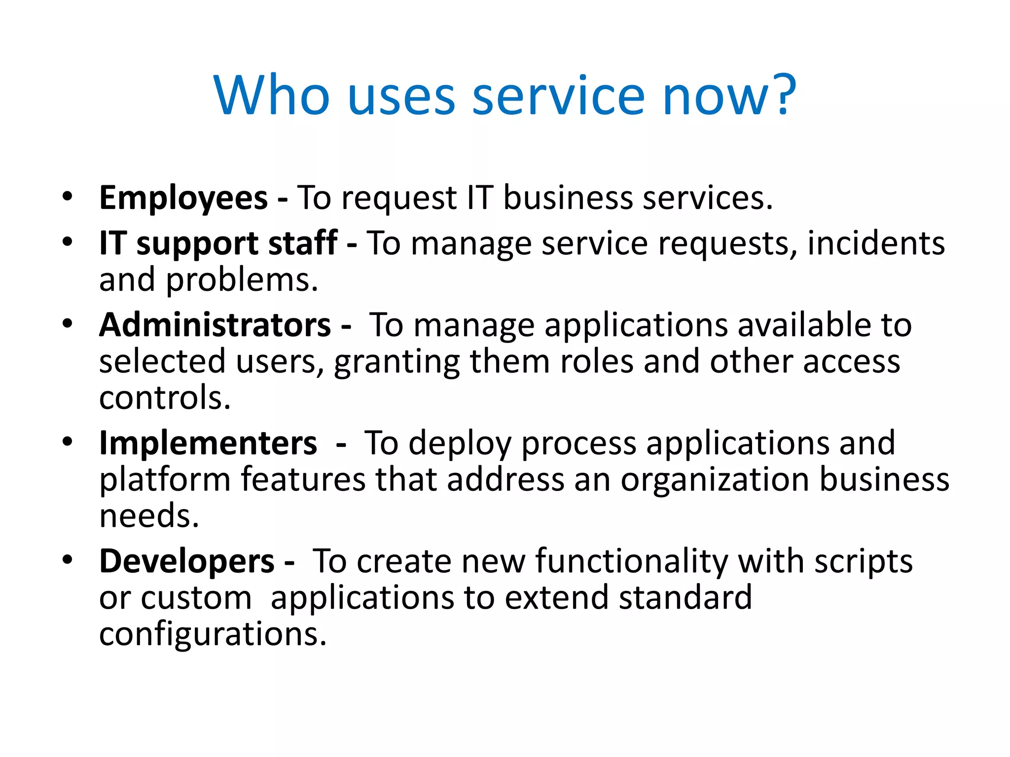 SERVICENOW PPT BY PAVANKUMAR | PPTX