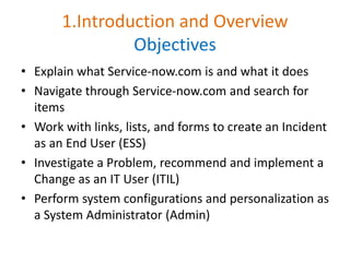 SERVICENOW PPT BY PAVANKUMAR | PPT