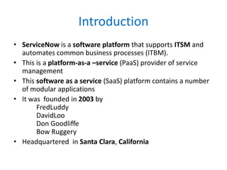 SERVICENOW PPT BY PAVANKUMAR | PPT