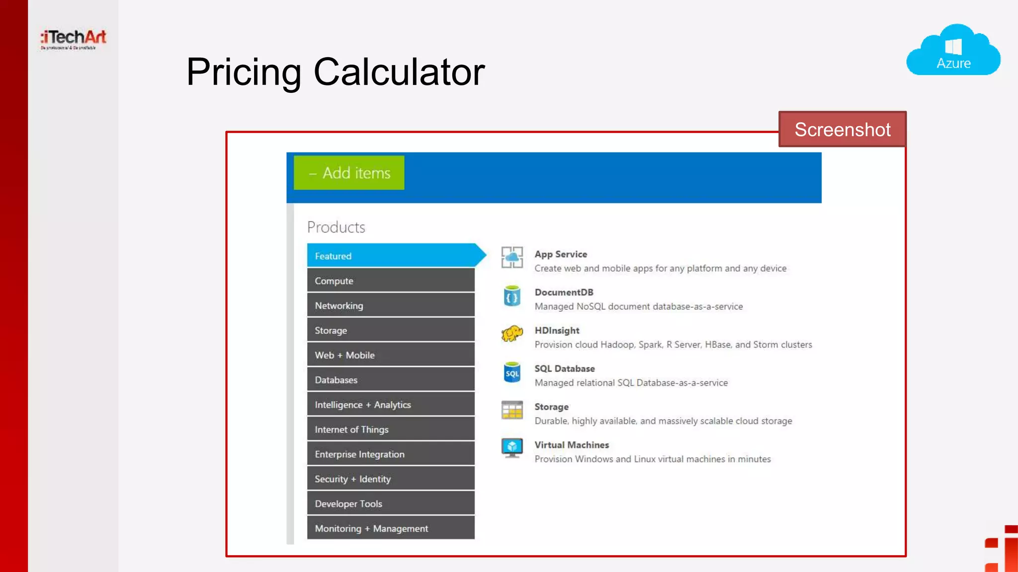 Pricing Calculator
Screenshot
 
