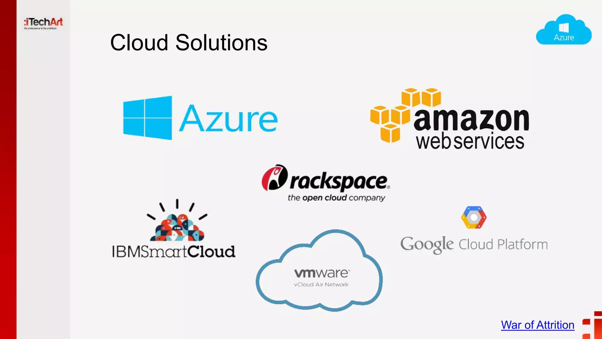 Cloud Solutions
War of Attrition
 
