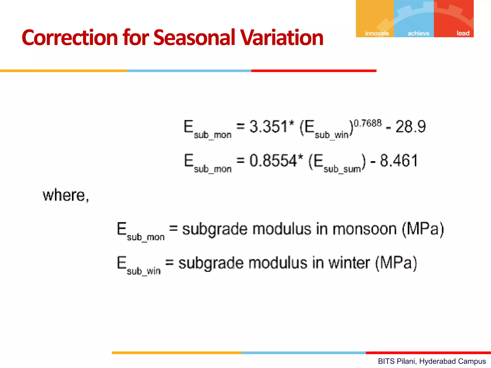 BITS Pilani, Hyderabad Campus
CorrectionforSeasonal Variation
 