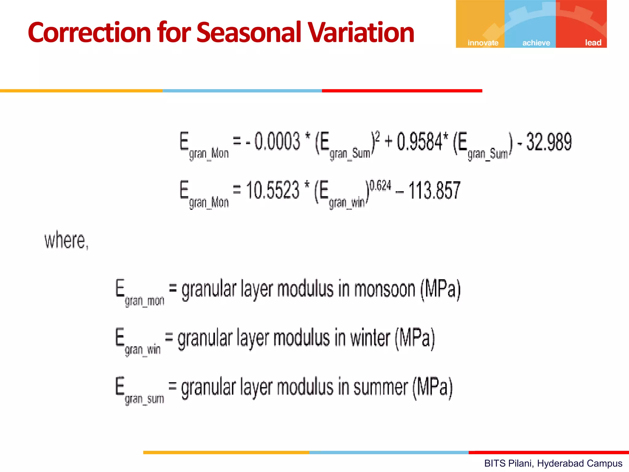 BITS Pilani, Hyderabad Campus
CorrectionforSeasonal Variation
 