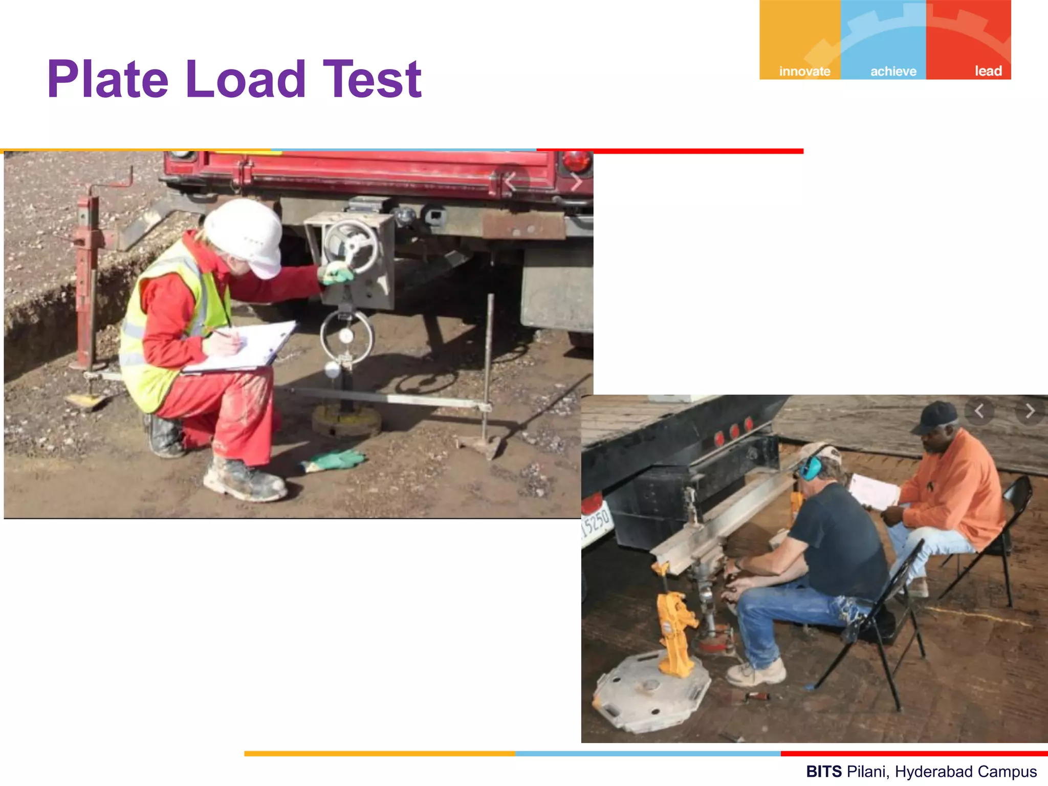 BITS Pilani, Hyderabad Campus
Plate Load Test
 