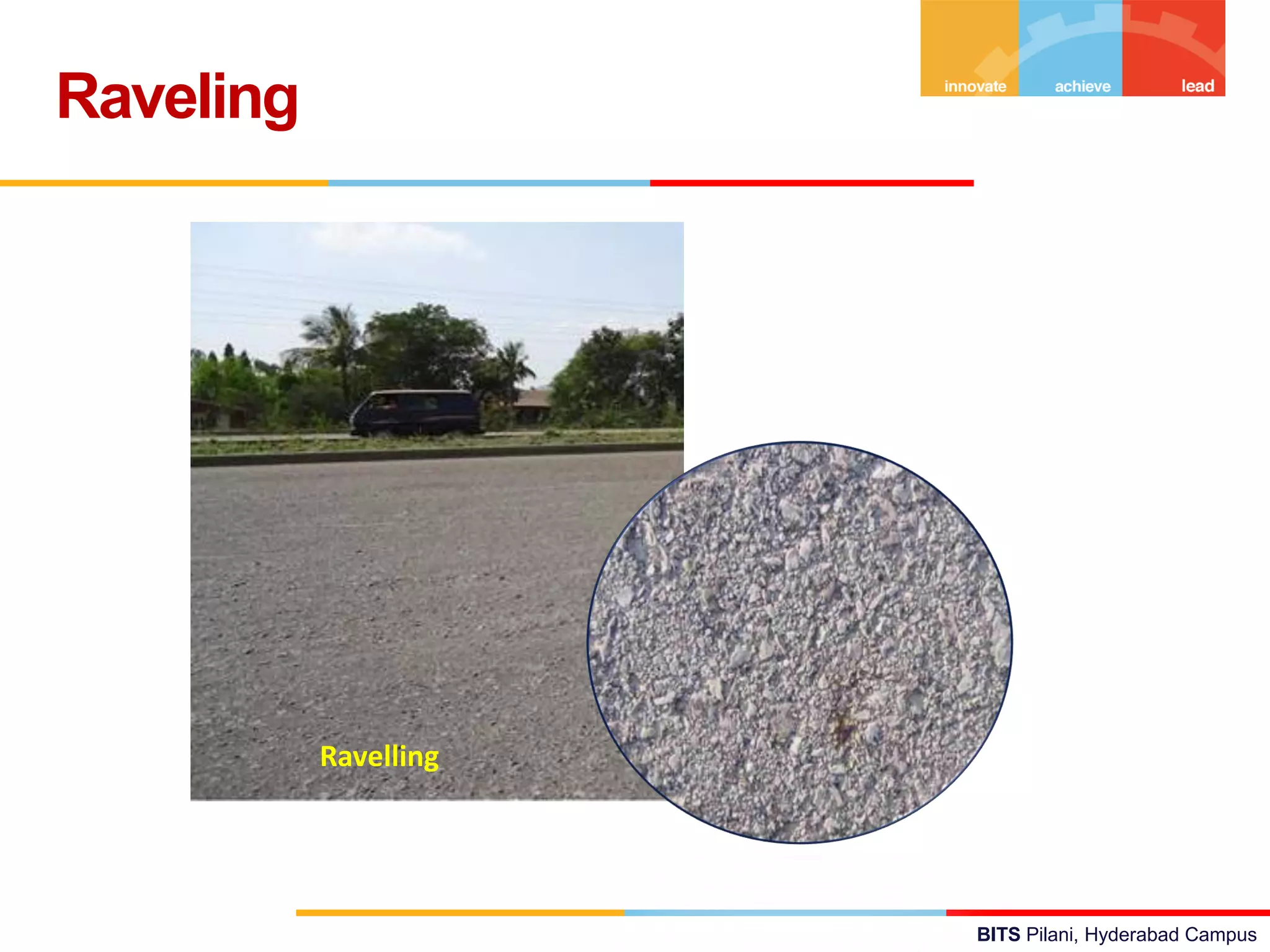 BITS Pilani, Hyderabad Campus
Raveling
Ravelling
 