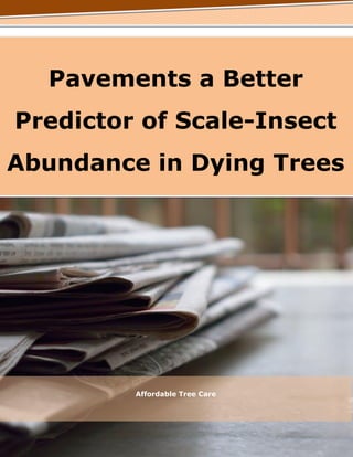 Pavements a Better
Predictor of Scale-Insect
Abundance in Dying Trees
Affordable Tree Care
 