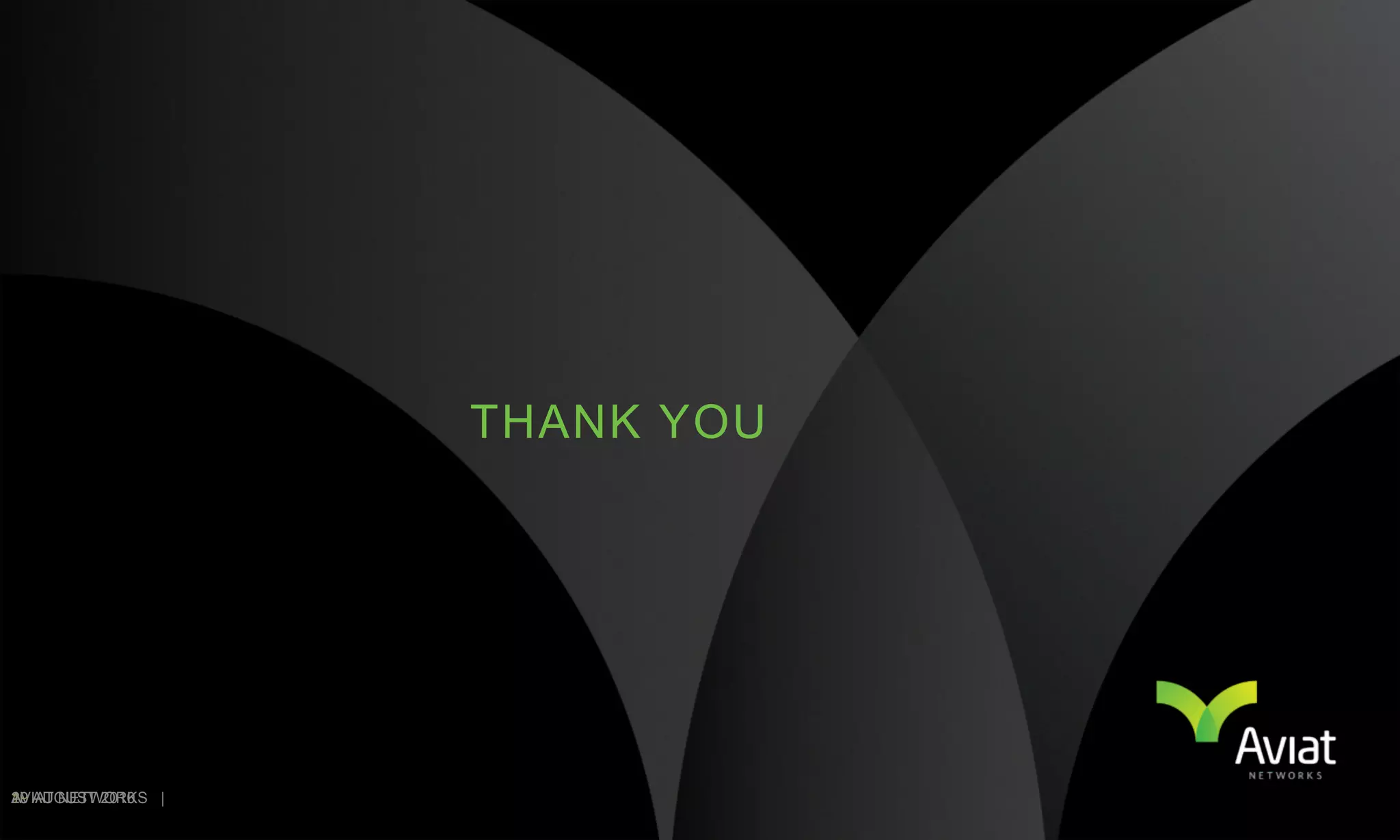 THANK YOU




AVIAT NETWORKS |
20
19 AUGUST 2010
 