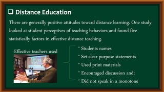 EFFECTIVE DISTANCE EDUCATION | PPTX