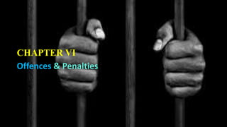Offences & Penalties
CHAPTER VI
 