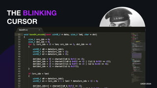THE BLINKING
CURSOR
UXDX 2024
 