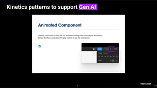 Kinetics patterns to support Gen AI
UXDX 2024
 