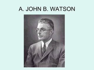 A. JOHN B. WATSON
 