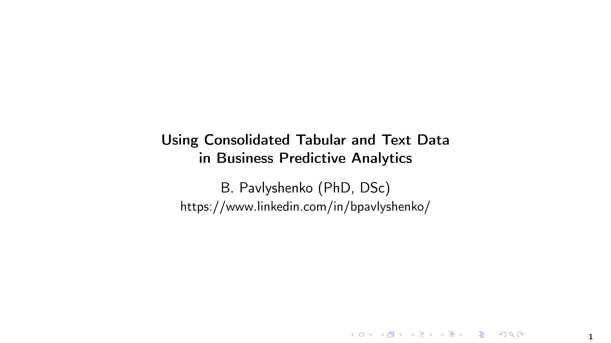 Using Consolidated Tabular and Text Data in Business Predictive ...