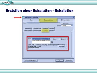 Erstellen einer Eskalation - Eskalation 