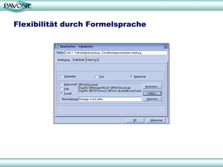 Flexibilität durch Formelsprache 