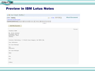Preview in IBM Lotus Notes
 