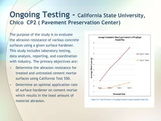 Pavement Preservation - Novel Lithium Densifier surface hardener | PPTX