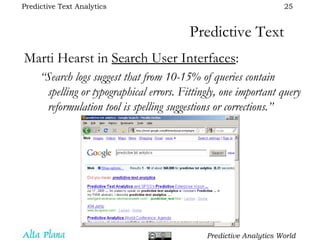 Text Prediction Interface Predictive Text Analytics | PPT