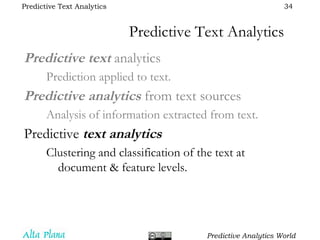 Predictive Text Analytics | PPT