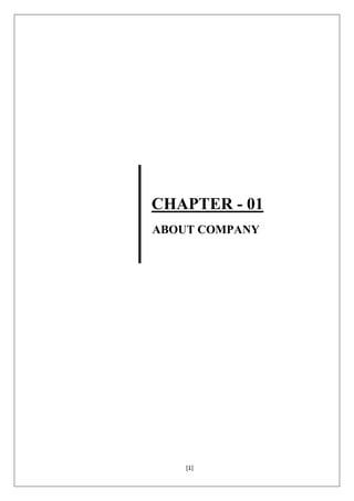 [1]
CHAPTER - 01
ABOUT COMPANY
 
