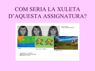 COM SERIA LA XULETA D’AQUESTA ASSIGNATURA? 