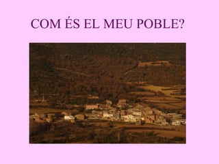 COM ÉS EL MEU POBLE? 