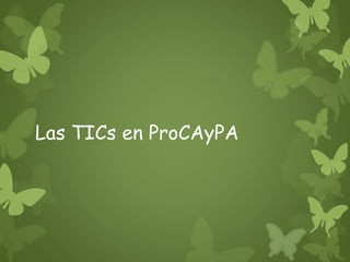 Las TICs en ProCAyPA
 