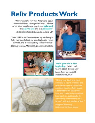 Reliv Presentation with Compensation Plan | PDF