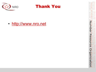 Thank You
• http://www.nro.net
 