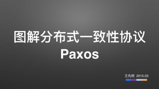 2015.03王先明
图解分布式⼀一致性协议
Paxos
 