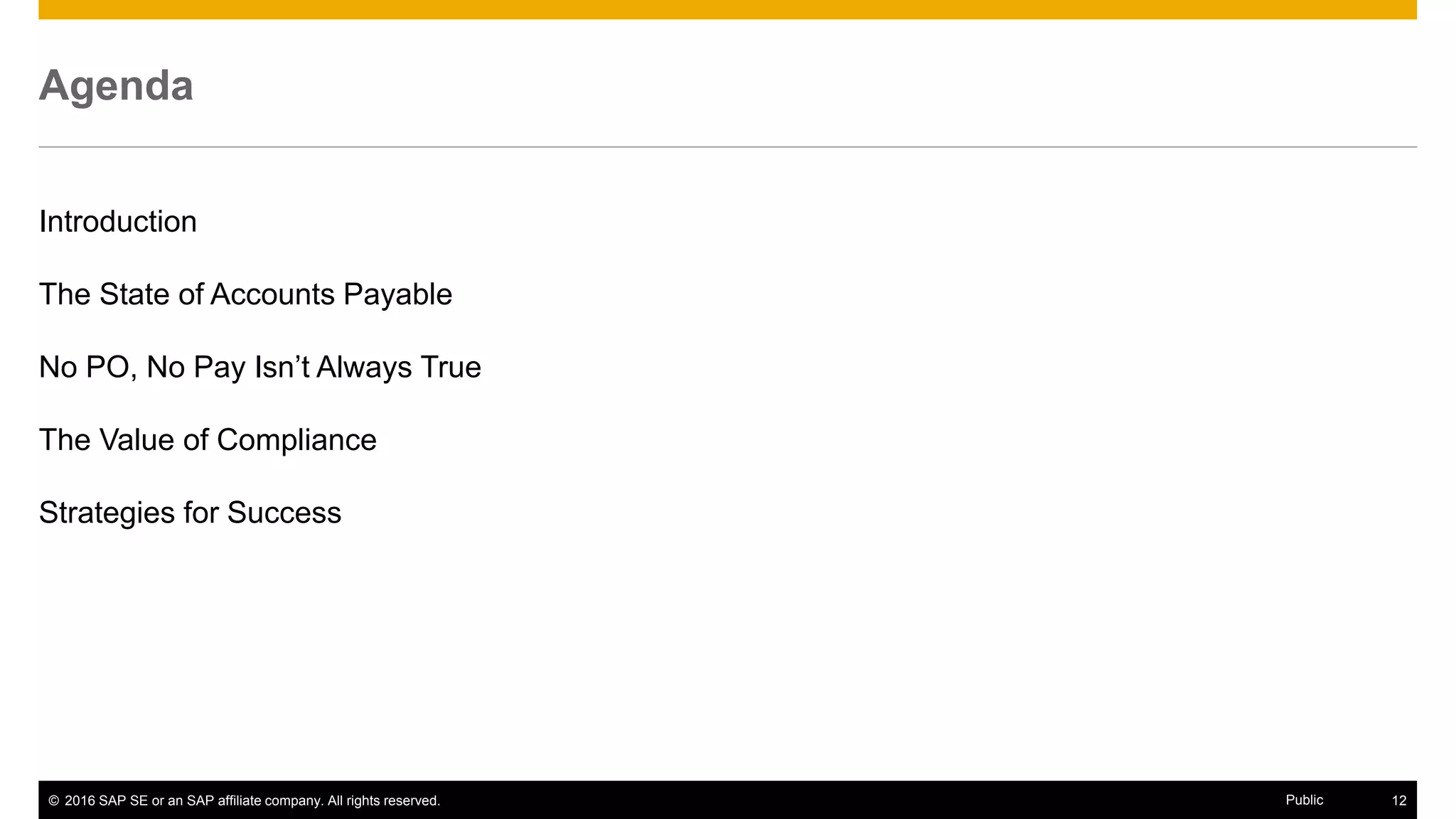 The State of Accounts Payable
 
