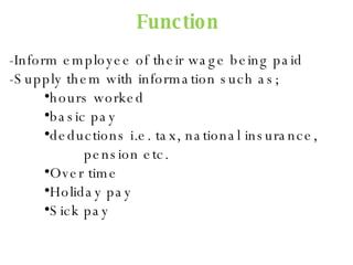 Pay Slip Presentation | PPT