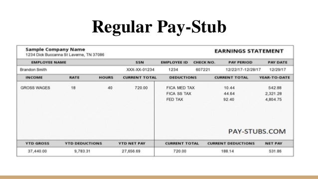pay stubs samples sample of a paycheck stub