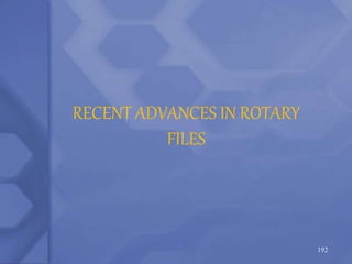 RECENT ADVANCES IN ROTARY
FILES
192
 