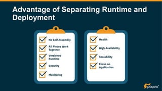Advantage of Separating Runtime and
Deployment
 