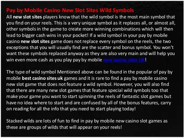 New pay by mobile casino no deposit