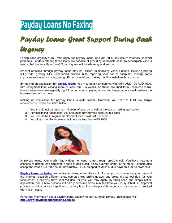payday advance lending products brief income
