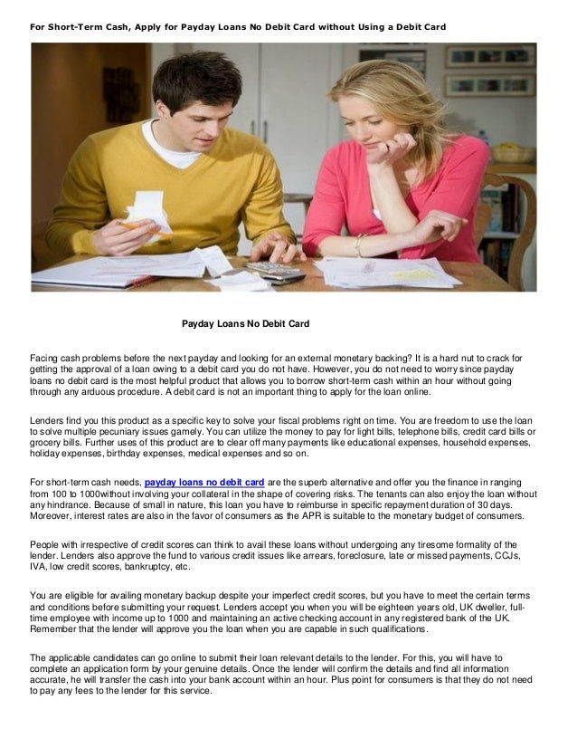 Quick cash loans 2024 without bank account