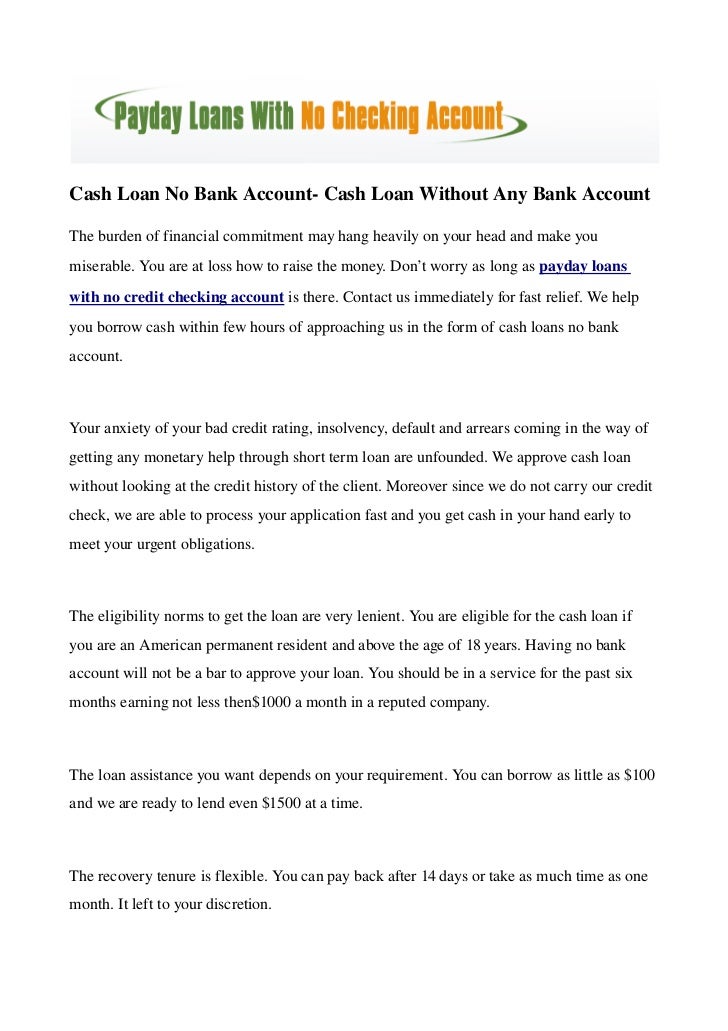 3 4 weeks cash advance lending options simply no appraisal of creditworthiness