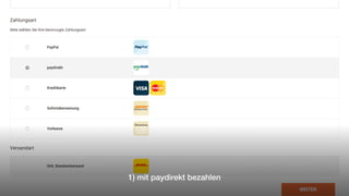 1) mit paydirekt bezahlen
 