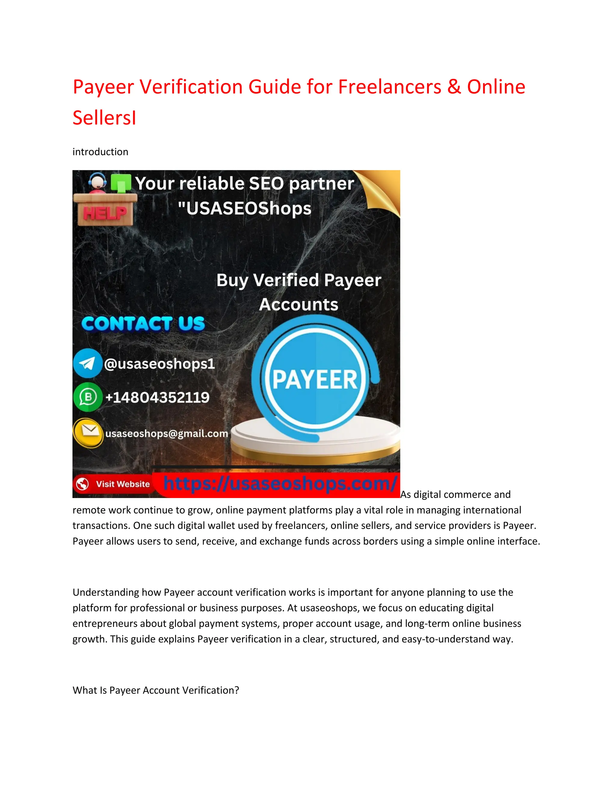 Payeer Verification Guide for Freelancers & Online Sellers.pdf