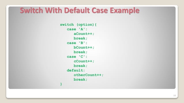 Switch Case in C Programming | PPTX