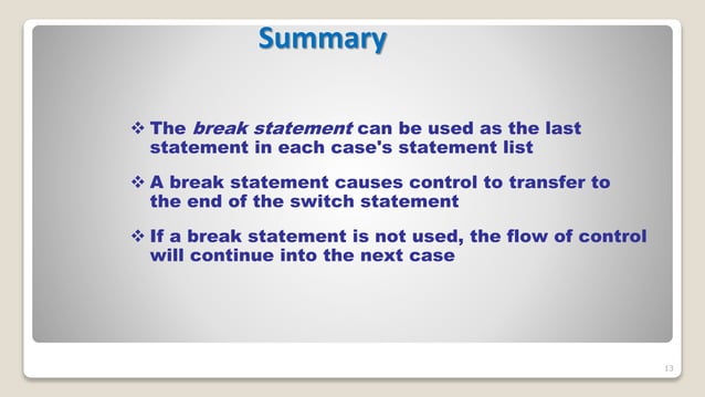 Switch Case in C Programming | PPTX