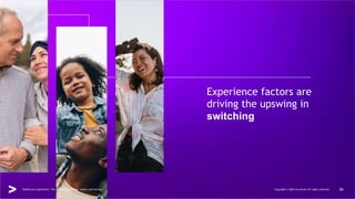 Experience factors are
driving the upswing in
switching
Healthcare experience: The difference between loyalty and leaving ...