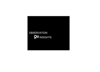 OBSERVATION
 &
      INSIGHTS
 