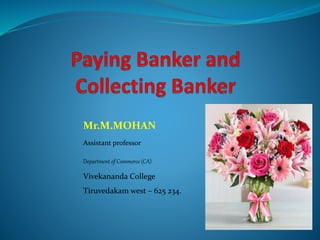 Mr.M.MOHAN
Assistant professor
Department of Commerce (CA)
Vivekananda College
Tiruvedakam west – 625 234.
 