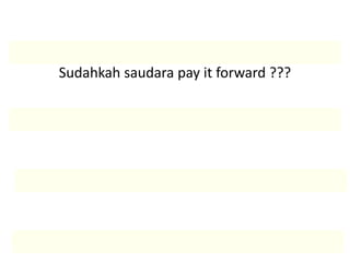 Pay it forward berbagi kasih | PPTX