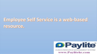 Paylite Employee Self Service offers a single and secure resouce for employees to manage thier personal information