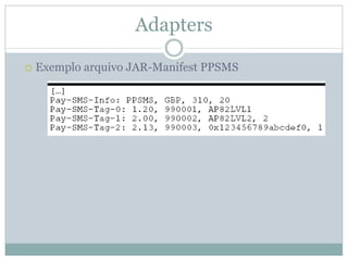 Adapters

Exemplo arquivo JAR-Manifest PPSMS
 