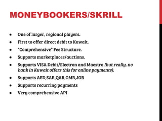 Payment Gateways in Kuwait - 2014 Update | PDF